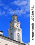 Small photo of Vitebsk, Belarus - June, 30, 2015: Old cityhall tower in the city center