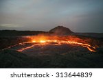 lava lake  crater  erta ale...