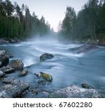 fast river in northern russia...