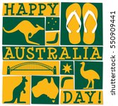 funky australia day card in...