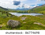 lake in snowdonia with views to ...