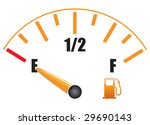 a fuel gauge with symbol