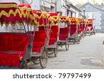 typical asian rickshaws