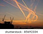 contrails crossing each other....