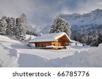 hut in the snow