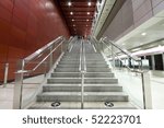 long stair in a train station...