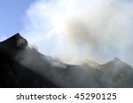erupting volcano stromboli...