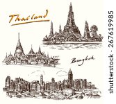 thailand  bangkok   hand drawn...