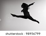 Girl leaping silhouette free stock photo public domain pictures
