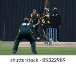 Small photo of PUCHONG, MALAYSIA - SEPT 24: Rakesh Madhavan (5), Malaysia bats against Guernsey at the Pepsi ICC World Cricket League Div 6 finals at the Kinrara Oval on September 24, 2011 in Puchong, Malaysia.