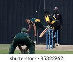 Small photo of PUCHONG, MALAYSIA - SEPT 24: Rakesh Madhavan (5), Malaysia bats against Guernsey at the Pepsi ICC World Cricket League Div 6 finals at the Kinrara Oval on September 24, 2011 in Puchong, Malaysia.