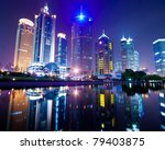 the night view of the lujiazui...