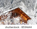 traditional alpine cabin in the ...