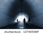 people in mystery tunnel  ...