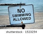 no swimming allowed sign