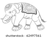 Asian Elephant Drawing