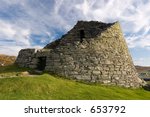 the iron age broch or castle at ...