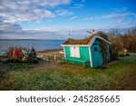 little old hut by the sea