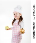 Small photo of A young girl uses fresh onions to make something good to eat.