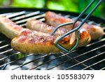 delicious german sausages on...
