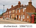 red brick terraced houses in...