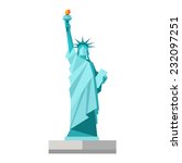 isolated statue of liberty on...