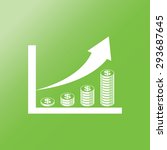 Coin Stack Money Graph Up Flat...