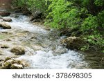mountain river flowing  water...