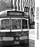 melbourne tram   black and white