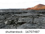the barren lava fields of the...