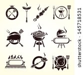 grill elements set. vector