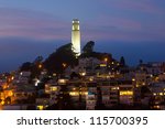 'coit tower' by night.  san...