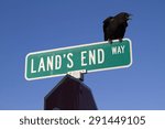 street sign with black bird