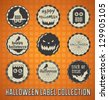 Vector Set: Happy Halloween Labels and Icons - stock vector