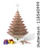 Pencil Drawing Of A Christmas Tree. Vector File In My Portfolio