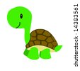 happy cartoon turtle