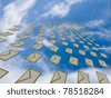 envelopes flying