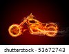 bike with flames