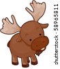 Cartoon Cute Moose