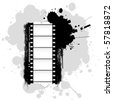 A grunge background with fillm frame elements stock photography.