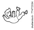 Cartoon Falling Person