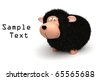 3d funny sheep isolated on