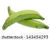 two plantain banana isolated on white