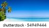 صور شواطىء وبحار  Stock-photo-tropical-beach-with-coconut-palm-trees-panoramic-view-with-much-copy-space-54949444