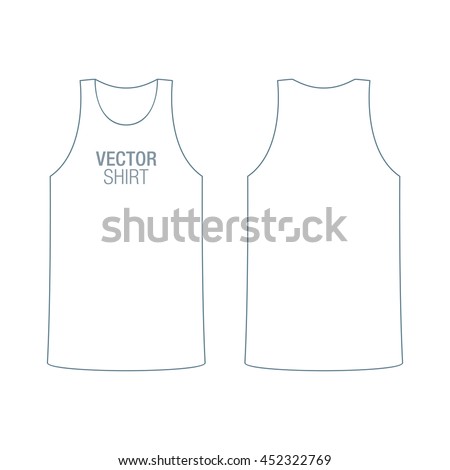 Download Vector Shirt Mockup Womens White Racerback Stock Vector ...