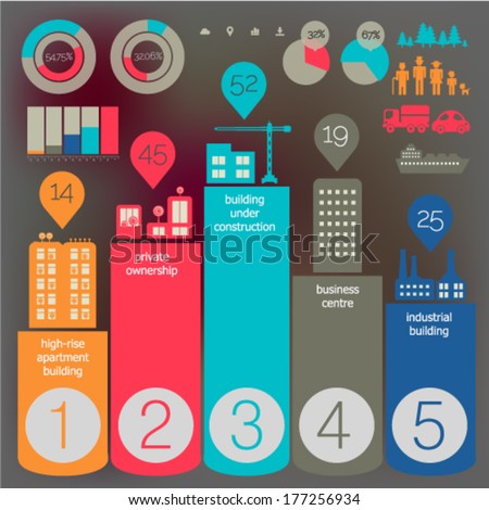 Flat Ui Design Eco City Infographic Stock Vector 177256934 ...