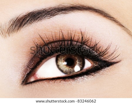 Woman eye with beautiful makeup