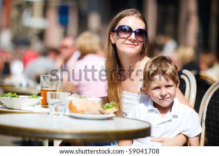 mother and son having coffee miss pooja hot nedu
