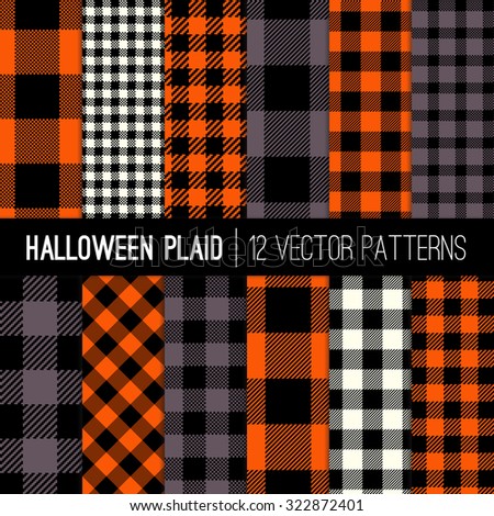 halloween plaid and buffalo check patterns orange black white and grey plaid - Black And Orange Halloween halloween plaid and buffalo check patterns orange black white and grey plaid - Black And Orange Halloween