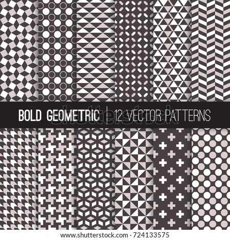 Set 6 Monochrome Elegant Seamless Patterns Stock Vector 94105861 ...